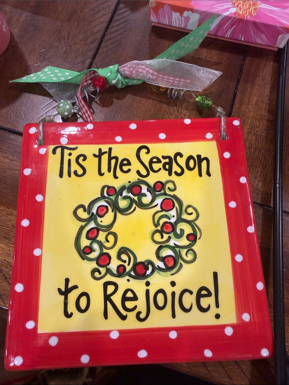 Glory Haus 'Tis the Season to Rejoice! Christmas Decorative Hanging 5x5
